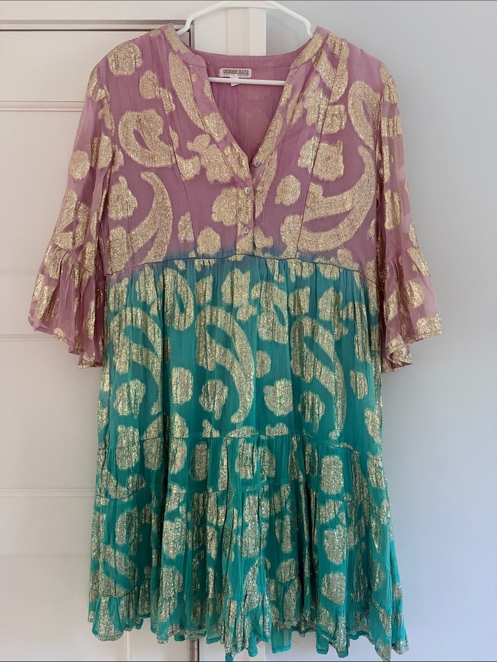 Debbie Katz Gold-Print Women's Dress